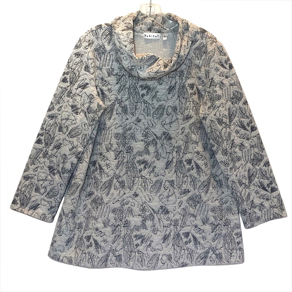 Habitat a-line tunic with relaxed cowl neck abstract print size small - Picture 8 of 8